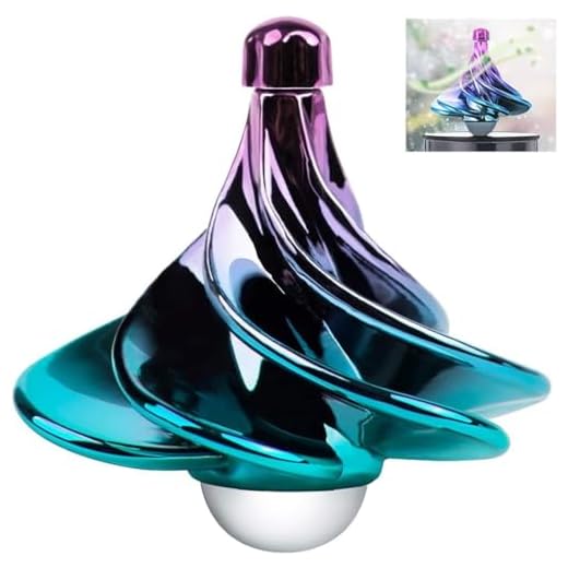 TRUEGOOD Spinning Top, Vent Gyroscopique, Wind Gyro, Gyro Tournoyant Rotatif Airflow, Jouet de Bureau pour le Soulagement du Stress