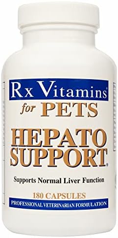 Rx Vitamins Hepato Support for Dogs & Cats - Milk Thistle Supplement for Pets - 100mg Milk Thistle for Healthy Liver Function - Silymarin Capsules for Pets - 180 ct.