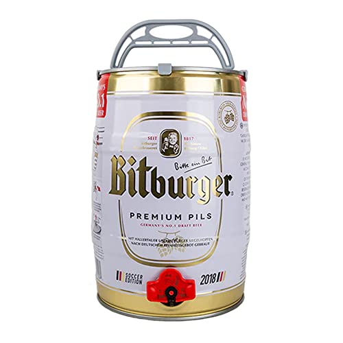 Bitburger Premium German Pils 4.8% | 5 Litre Mini Kegs | Crisp & Refreshing Pilsner | German-Brewed | Perfect for Parties & Gatherings