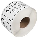 Luxshiny Heavy Duty Shipping Labels 60x115mm 500pcs Thermal Adhesive Caution Stickers for 15kg Packages Packing Handling Industrial Use