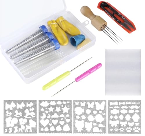 Homewit Filznadeln Set 65-teilig für Anfänger & Profis