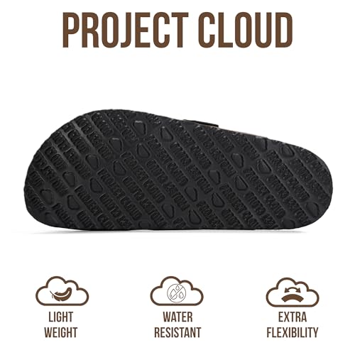 Image of Project Cloud 100% Genuine Leather Footbed Clogs for Women - Memory Foam Arch Support Slippers for Women - Trendy Slip-ons Women's Mules & Clogs Sandals