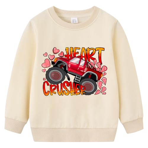 Kids Valentines Sweatshirt Toddler Boys Girls I Love You Hand Sign Love Heart Shirt Tops Outfit 1-7 Years