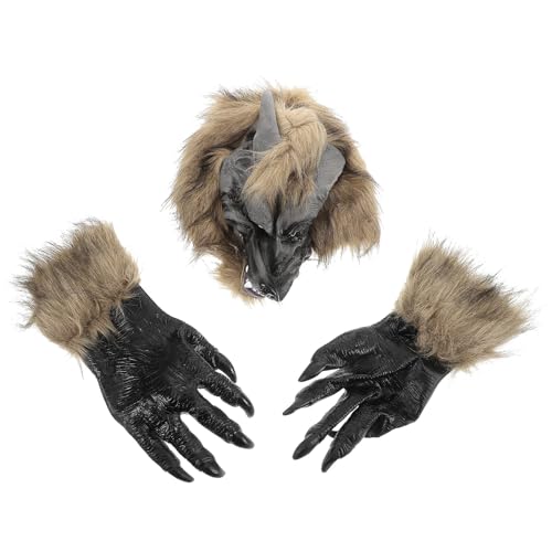 Masque de loup avec moufles en vinyle pour animer vos soirées cosplay et le carnaval