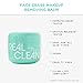 Real Techniques Real Clean Face Erase Makeup Removing Balm, Hydrating Makeup Cleansing Balm, Remove Stubborn Makeup, Hyaluronic Acid Moisturizes & Vitamin A Helps Exfoliate, 2 fl. oz Jar