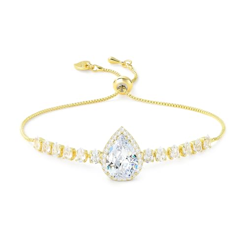 Linawe Bracelets en or et diamant pour femmes à la mode, bracelet à breloques en strass, costume de bal, mariage, jolis bijoux preppy, ensemble de bracelets...