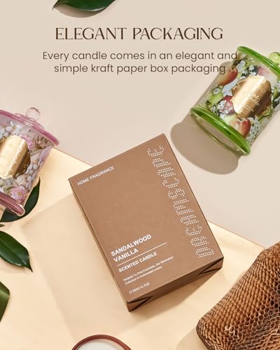 M&SENSE Lilac Wild Rose Large Soy Scented Candles Gifts for Women Long Burning 360g 75H Organic Candles Gifts for Men Non Toxic Long Lasting Candle for Home Strong Scented Floral Aromatherapy Candle - Image 6