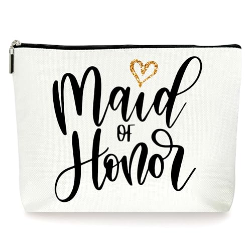 Maid of Honor Proposal Gifts, Bridesmaid Emergency Kit, Bachelorette Gifts for Bridesmaids, Wedding Gifts for Sister Besties Friends Women, Makeup Bag Cosmetic Bag Travel Pouch Gift. (088)