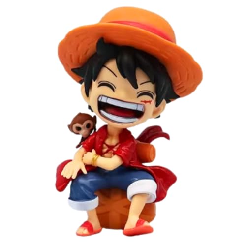 Image of FUNFOB Monkey D Luffy Action Figure Height -13cm Collectible PVC Multicolour | Luffy Naughty with Monkey
