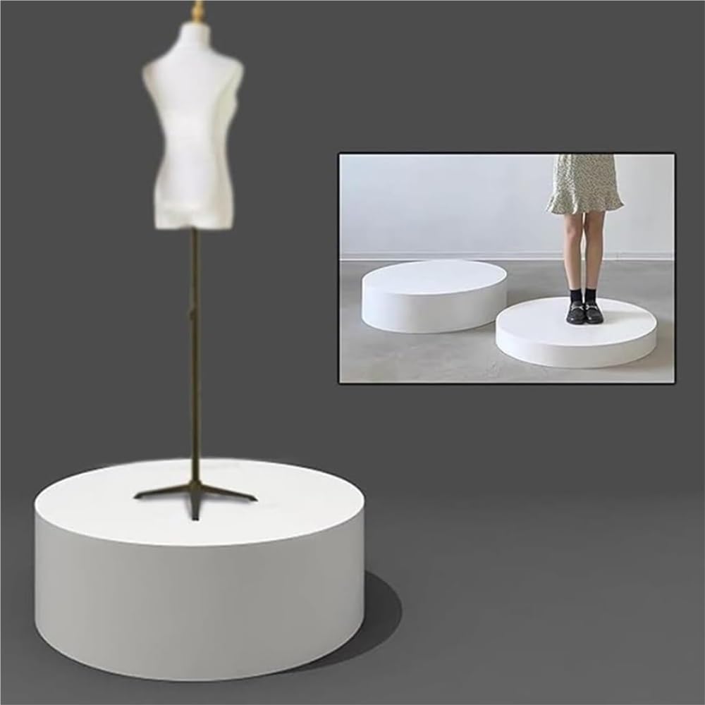 Riser per Negozio di Abiti da Sposa - Piedistallo espositivo Rotondo, Piattaforma per Eventi, Streaming Live, Zoccoli cilindrici per Negozi di Abbigliamento per esposizi
