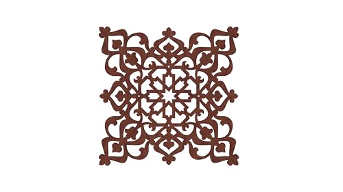 Image of 12 FOX Wooden Tea Coaster Dark Brown Wood Handcrafted Coasters Home Kitchen for Tea & Coffee Table Decor Set of 6 |9.5x9.5cm TCCOST017C