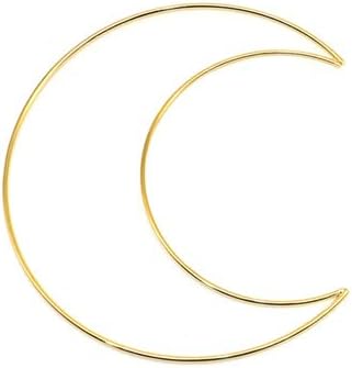 50-200mm Moon Shaped Dream Catcher Frame For Handmade Making Wall Decor Metal Moon Hoop Kitchen Sets For Home Decorations Blue