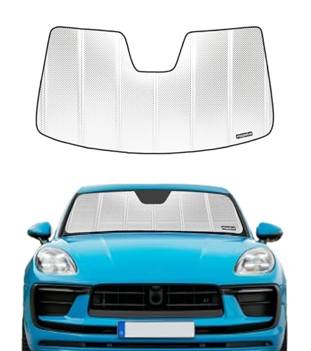 Pigenius Windshield Sun Shade for 2015-2024 Porsche Macan. Front Window Sunshade with Storage Bag