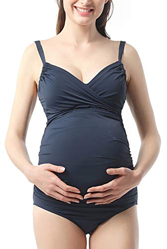 Momo Maternity Bathing Suit UPF 50 One Piece Women's Maternity Swimwear Pregnancy Swimsuit