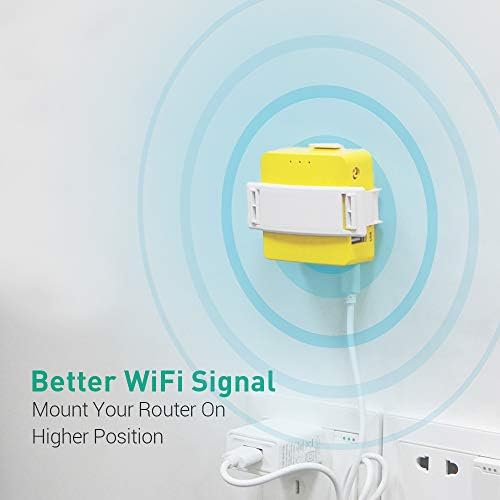 GL.iNet WiFi Router Holder Wall Mount with Screws, Compatible with Convexa GL-B1300 and GL-S1300 Home Wireless Gateway, Networking Device Bracket, Easy to Install (White)