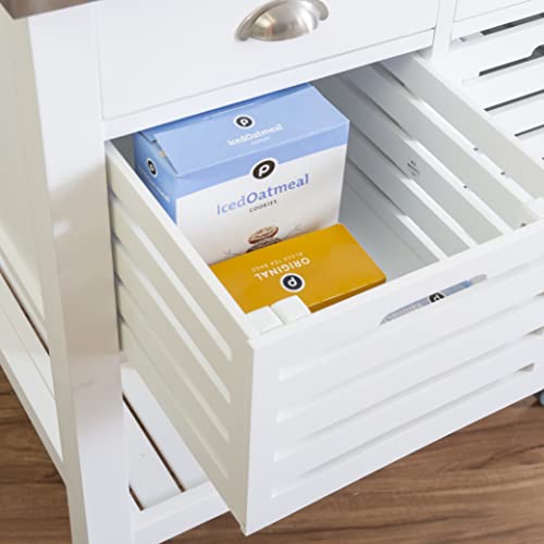 Linon-Hudson-White-Kitchen-Cart Linon Hudson White Kitchen Cart