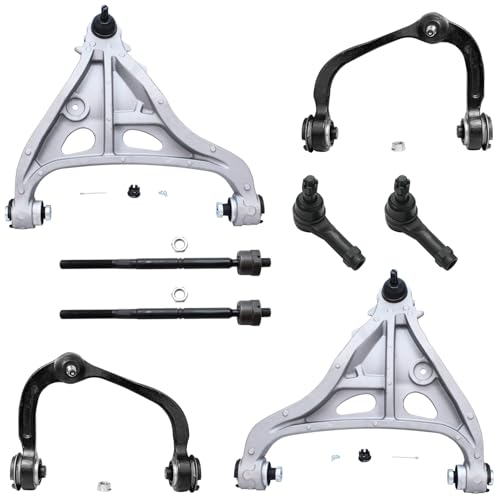 Image of Detroit Axle - 4WD Front End Control Arms Kit for 05-08 Ford F-150, 06-08 Lincoln Mark LT, 4 Upper & Lower Control Arms w /Ball Joint 4 Tie Rod Ends 2007 Replacement - 8pc Set