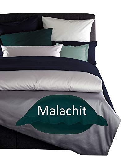 Bettwäsche CURT BAUER Uni-Mako-Satin Bettwäsche OEKO-TEX und Made in Green zertifiziert Gr B L 135 cm x 200 cm (1 St) B L 80 cm x 80 cm (1 St) Mako-Satin grün (malachit) Bettwäsche 135x200 cm