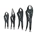 4pc Locking Grip Plier Set Mole Grips Pliers Curved + Straight Jaws