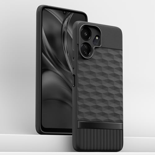 Image of Outlouders Bumper Case for Redmi 13c 4G / Redmi 13c 5G / Poco C65 | Full Camera Protection | TPU Soft Flexible Shockproof Back Cover (Black)