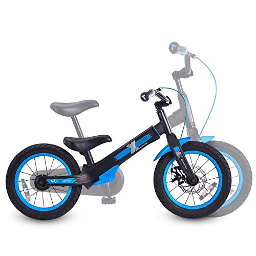 Xtend Mg+, 3-in-1 Convertible Kids Bike for Ages 3-6, with Attachable Pedals (Blue)