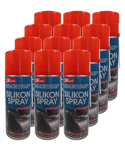 SDV Chemie Silikonspray Spray 12x 450ml Siliconspray Kunststoff...