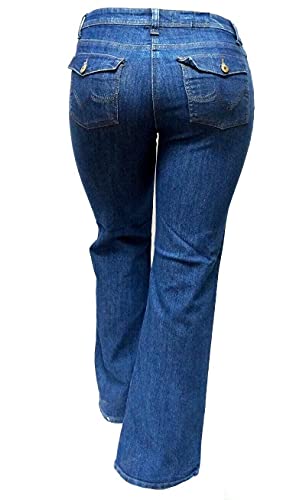 Set of x2 Womens Plus Size Denim Jeans Mix Style & Color Bootcut & Skinnny Random 2 Piece4