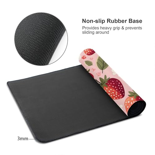 Sous-main de bureau de qualité avec bords cousus et imprimé fleurs vives - 4