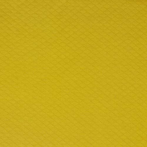 VmG-Store Rauten Jersey Steppstoff Optik Meterware zum Nähen Baumwolljersey Kinderkleidung (021 I Gelb (Meterware))