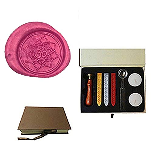 MNYR Lotus Yoga Wedding Wax Seal Stamp Embellishment Wedding Invitation Card Mail Gift Wrap Wine Package Stainless Steel Melting Spoon Sealing Wax Gift Box Christmas Wax Seal Stamp Set — image 1