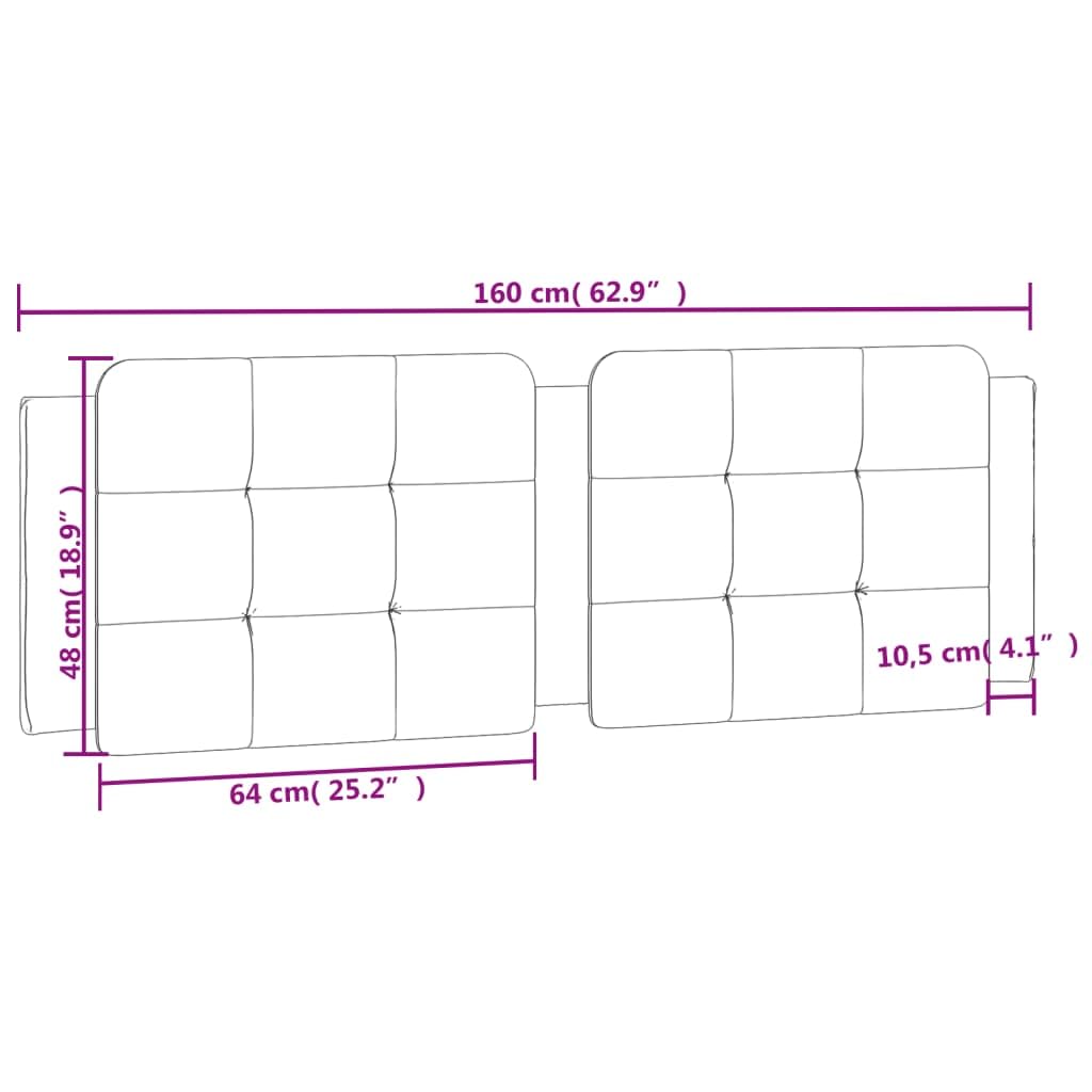 Zadar - Cojín para cabecero de cama, 160 cm, de piel sintética, tapizado, para dormitorio, con respaldo y diseño elegante