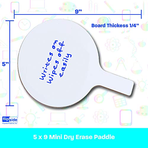 Flipside Products - 5" X 9" Mini Dry Erase Answer Paddles, 24 Pack #TOP3