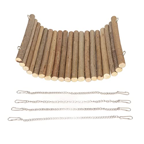 Generic Swing de Madeira de Hamster, Balanço de Madeira de Coelho Fofo Espaço Grande para Ratos para