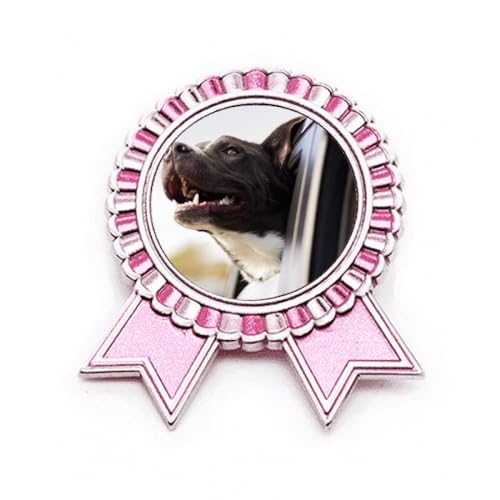 Broche rose chien noir taille M accessoire métal pour pull et manteau