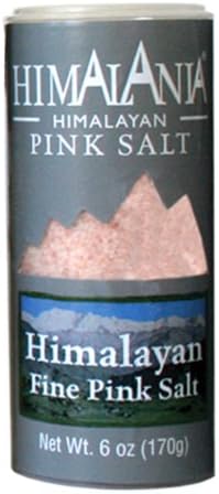 Natierra Himalania Himalayan Fine Pink Salt Shaker | Unrefined & Non-GMO | 6 Ounce (Pack of 4)