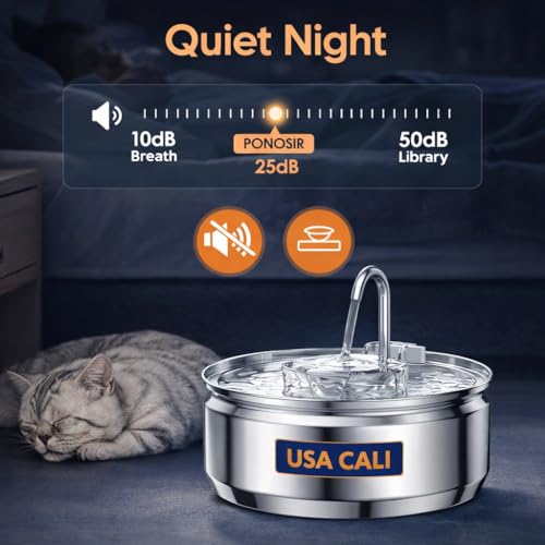 Fuente automática para mascotas de acero inoxidable 3.2L miniatura 5