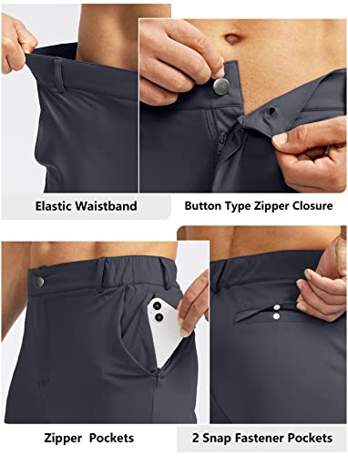 Soothfeel Men's Golf Joggers Pants With 5 Pockets Slim Fit Stretch Sweatpants Running Travel Dress Work Pants For Men(Dark Grey, M #TOP3