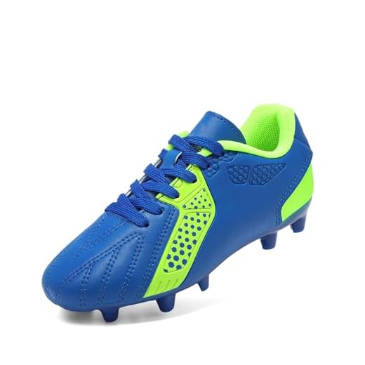 DREAM PAIRS Boys Hz19006k Soccer Football Cleats Shoes Royal Blue Neon Green Size 2 M US Little Kid
