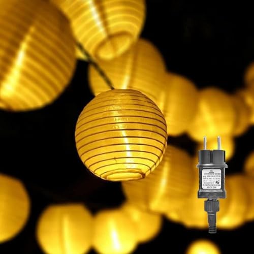 Gresonic Lichterkette Lampion/Laternen Deko für Garten Weihnachten Party Hochzeit Innen und Außen mit dem Stecker (20LED Netzanschluss, Warmweiss) Gresonic Lichterkette Lampion/Laternen Deko für Garten Weihnachten Party Hochzeit Innen und Außen mit dem Stecker (20LED Netzanschluss, Warmweiss)