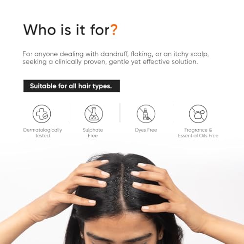 Image of Minimalist Anti-Dandruff Shampoo | 2% Salicylic Acid, Climbazole & Piroctone Olamine | Reduces Flakes & Itchy Scalp | Sulphate-Free | Fragrance-Free | 20 ml