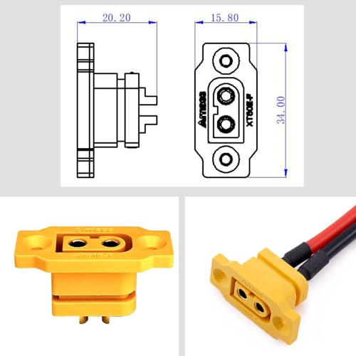Conectores XT60E-F para reparar baterias Lipo y volar drones sin cortes 5