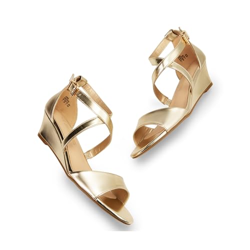 Image of DREAM PAIRS Women's Low Wedge Sandals Ankle Strap Heel Sandal Open Toe Wide Dress Summer Shoes