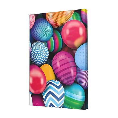 Poster Toile Œufs de Pâques 30x45 cm Art Mural Sans Cadre