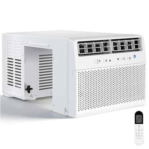 U-Shaped Window Air Conditioner 10 000 BTU Window AC Unit Cools Up to 450 Sq. Ft for Bedroom/Living Room Saddle AC Unit with Full Window View Quiet & Energy Saving Installation Kit Included