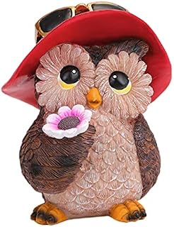 MagiDeal Garden Owl Statue Owl Figurine Decor Sculpture Ornament Decorative Lawn Ornaments for Lawn, Home, Desktop Garden, Ornaments