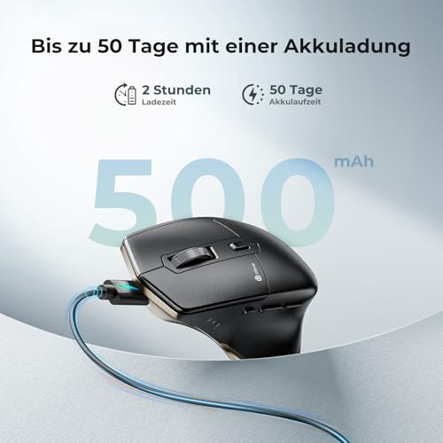 iClever Bluetooth Maus Kabellos, Ergonomische Maus, – Ansicht 4