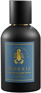 MORRIS Colonia Indigo Fortiter, perfume para hombre, líquido, 100 ml, fragancia amaderada ámbar almizcle, fabricado en Italia