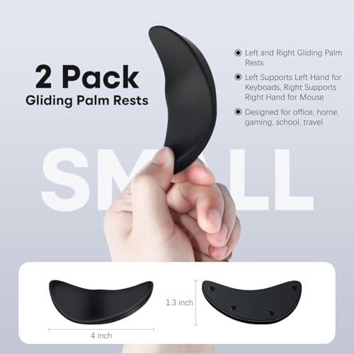 Image of Left-Handed and Right-Handed Truly Ergonomic Wrist Rest for Mouse and Keyboard, Carpal Tunnel Support, Pain Relief, Anti-Fatigue, Easy Glide, Office Computer Laptop Gaming (Left+Right)