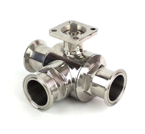 Válvula de bola de acero inoxidable 304/316 de 1,5 pulgadas Tri abrazadera tubo OD 3/4 2