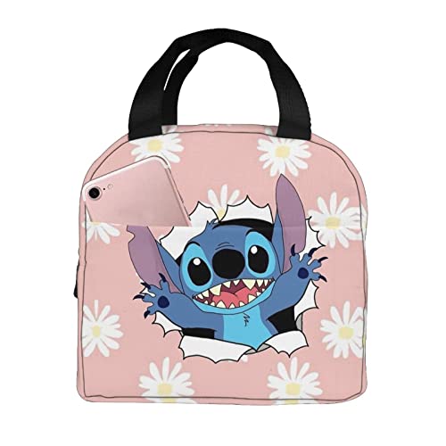 Cinungnm Pink Daisy Lunch Box Portable Lunch Bag Lnsulation Insulated Tote Bag Reusable For Office Picnic For Men Women #TOP27